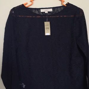 Beautiful navy Lace top